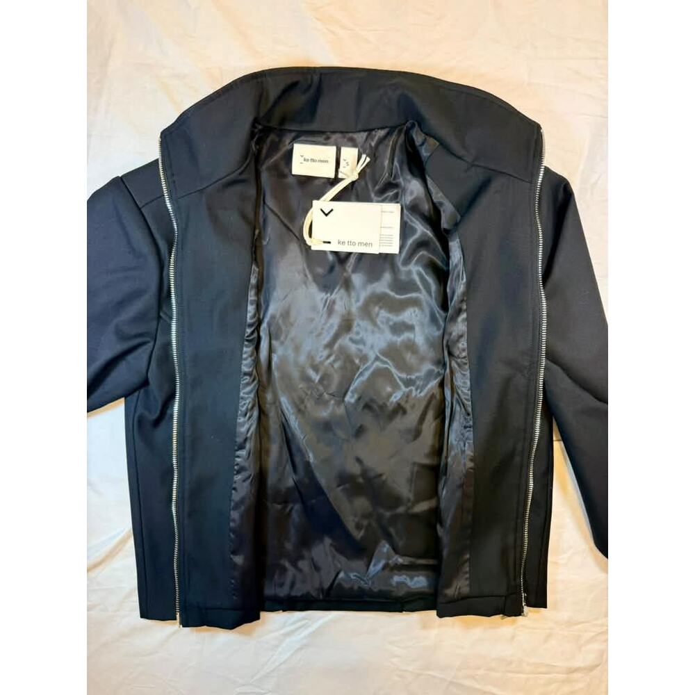 NWT Ke Tto Men Black Zipper Jacket S Avant Garde Archive Designer - Picture 9 of 9